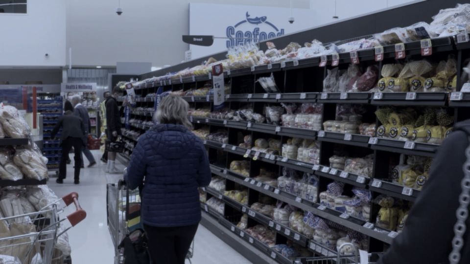 Security camera in the bakery aisle